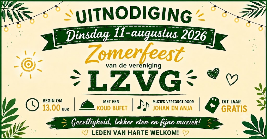 Uitnodiging zomerfeest 2026